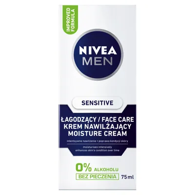 Nivea Men Sensitive, Łagodzący krem nawilżający do twarzy