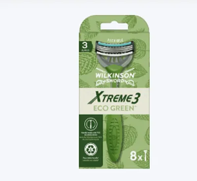 Wilkinson Xtreme3 Eco Green, Jednorazowe maszynki do golenia dla mężczyzn