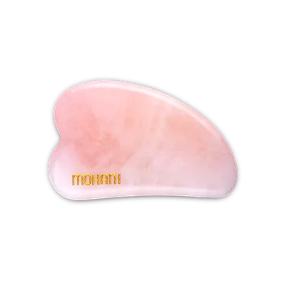 Mohani Gua Sha płytka do masażu z różowego kwarcu