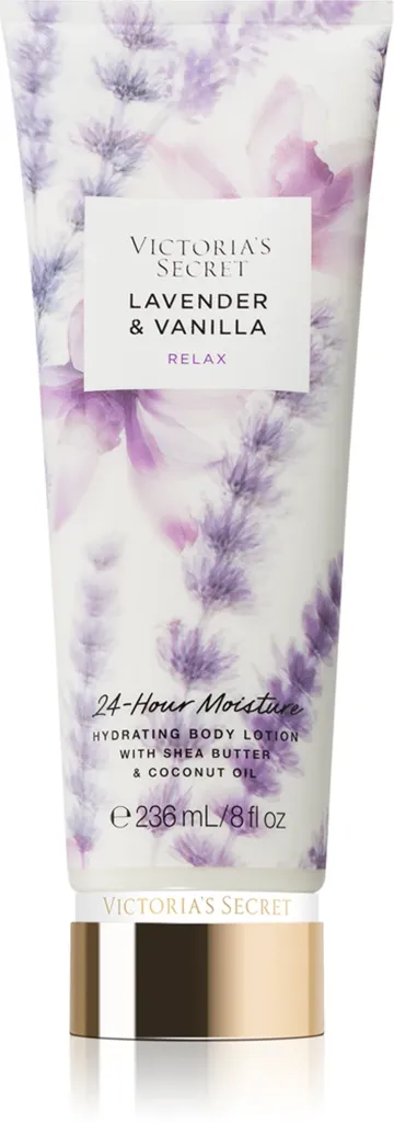 Victoria's Secret Relax, Lavender & Vanilla, Hydrating Body Lotion (Lawenda i Wanilia, Nawilżające mleczko do ciała)