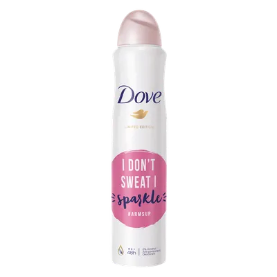 Dove #ARMSUP, I don't Sweat I Sparkle Anti-perspirant Deodorant 48h (Antyperspirant w sprayu)