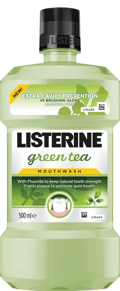 Listerine Green Tea, Płyn do jamy ustnej przeciw próchnicy