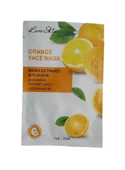 Love Skin Orange Face Mask (Maska do twarzy w płachcie z ekstraktem z pomarańczy)