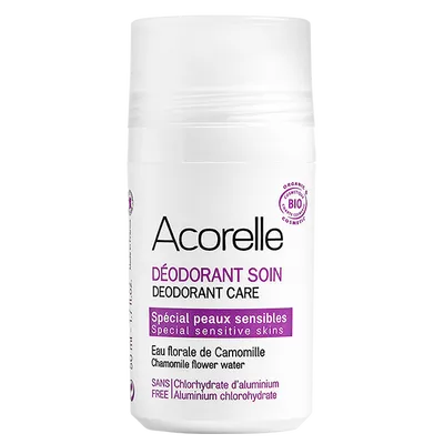 Acorelle Deodorant Roll On BIO Certifie Special Peaux Sensibles (Mineralny dezodorant orzeźwiający `Rumianek`)