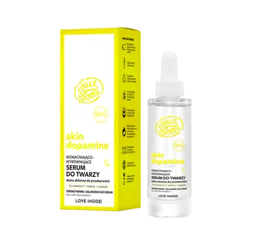 FaceBoom Skin Dopamine, Wzmacniająco-wyrównujące serum do twarzy `Rozświetlający przyjaciel`