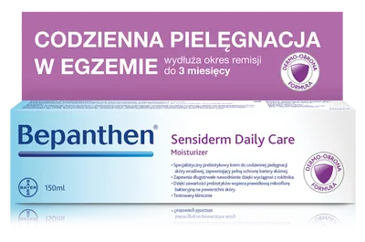 Bayer Bepanthen Sensiderm Daily Care, Krem do pielęgnacji skóry z AZS i egzemą