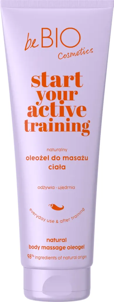beBIO Start Your Active Training, Naturalny oleożel do masażu ciała