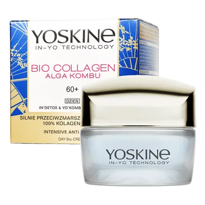 Yoskine Bio Collagen Alga Kombu, Silnie przeciwzmarszczkowy bio-krem na dzień 60+