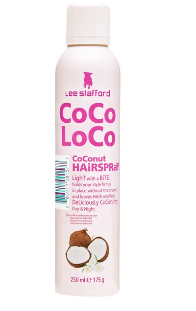 Lee Stafford Coco Loco, Coconut Hairspray (Kokosowy lakier do włosów)