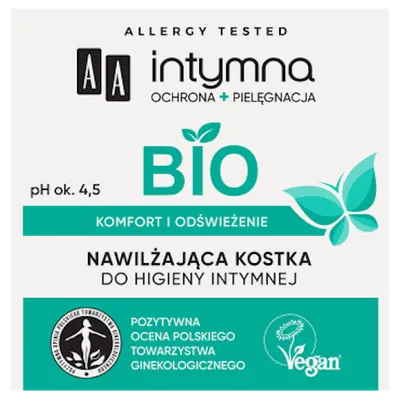 AA Intymna, Nawilżająca kostka do higieny intymnej `Komfort i odświeżenie`