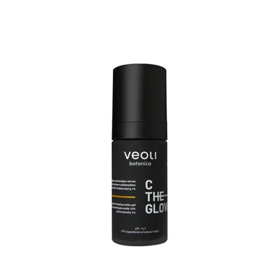 Veoli Botanica C The Glow, Rozjaśniająco-wyciszające serum wodno-żelowe z glukozydem askorbylu 10% i trokserutyną 1%