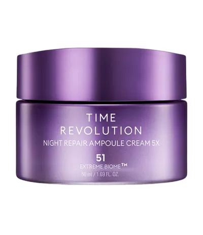 Missha Time Revolution, Night Repair Ampoule Cream X5 (Intensywnie ujędrniający krem do twarzy na noc)