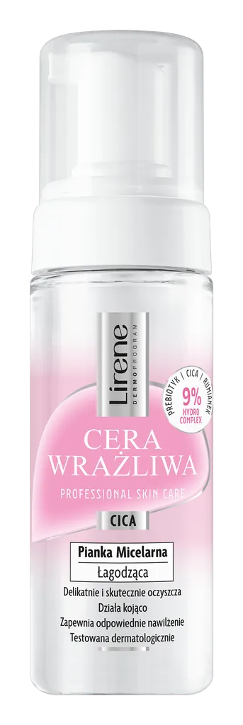 Lirene Dermoprogram Cera Wrażliwa, Łagodząca pianka micelarna