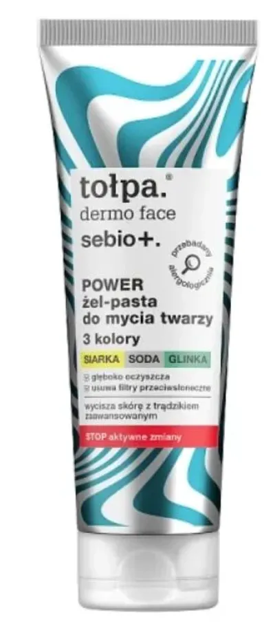 Tołpa Dermo Face, Sebio+,  3 kolory, Power Żel-pasta do mycia twarzy