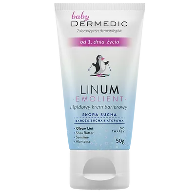 Dermedic Baby, Linum Emolient, Lipidowy krem barierowy od 1. dnia życia