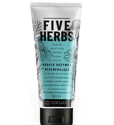 Barwa Barwa Five Herbs, Bogata odżywka regenerująca do włosów zniszczonych