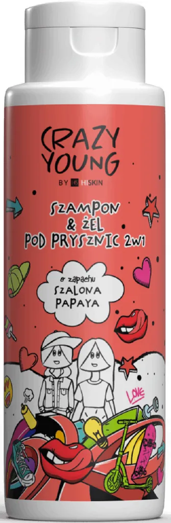 Crazy Young Szampon i żel pod prysznic 2w1 `Szalona papaya`
