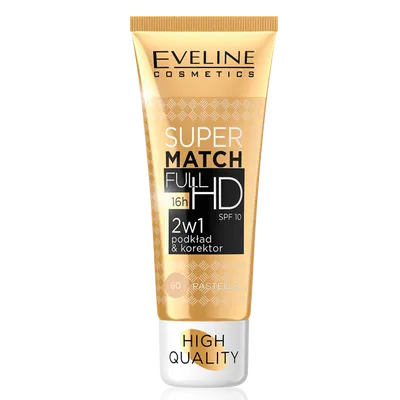 Eveline Cosmetics Super Match Full HD (Długotrwały podkład matująco - kryjący)