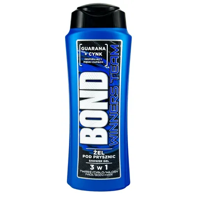 Bond Winners Team, 3 in 1  Shower Gel (Nawilżający żel pod prysznic 3w1)