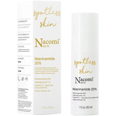 Nacomi Next Lvl, Spotless Skin Niacinamide 20% Serum (Serum do twarzy z 20% niacynamidu)