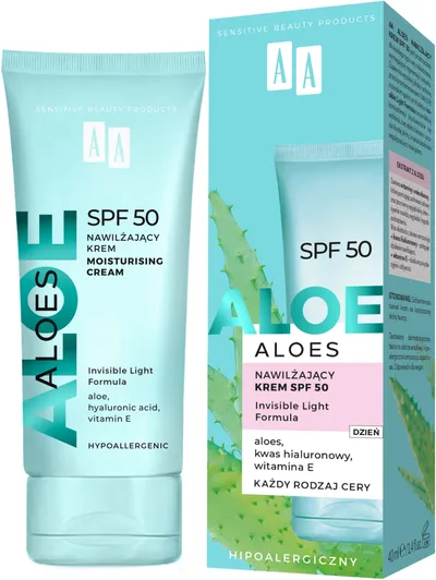 AA Aloes, Nawilżający krem SPF 50