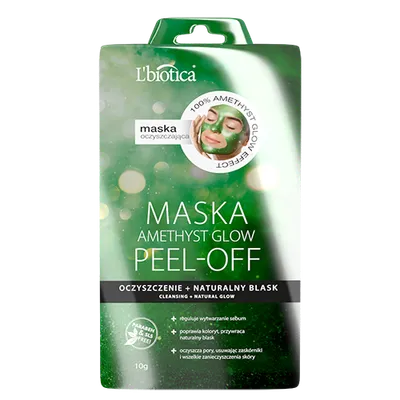 L'biotica Maska Peel-Off Amethyst Glow Effect `Oczyszczenie i blask`