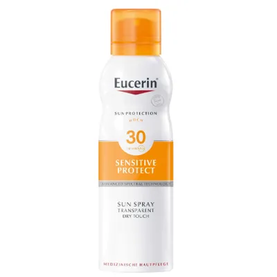 Eucerin Sun Spray Transparent Dry Touch Sensitive Protect SPF 30 (Transparetna mgiełka do opalania SPF 30)