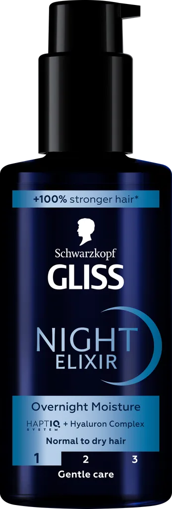 Schwarzkopf Gliss Night Elixir, Overnight Moisture for Normal to Dry Hair (Nocna kuracja do włosów normalnych i suchych)