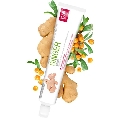 Splat Special Ginger, Wybielająca pasta rozgrzewająca chroniąca dziąsła z ekstraktem z korzenia imbiru