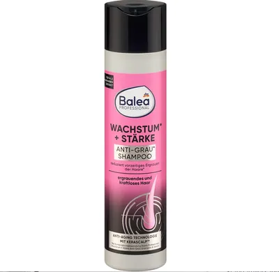 Balea Professional, Hair Growth + Strength Hair Shampoo Anti-Gray (Szampon do włosów przeciw siwieniu)