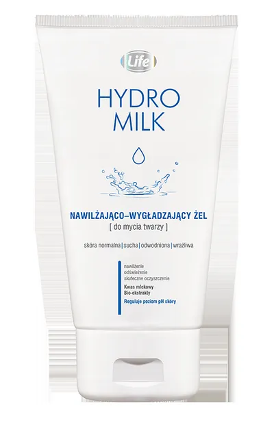 Life Hydro Milk, Nawilżająco - wygładzający żel do mycia twarzy