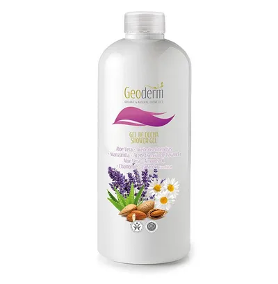 Geoderm Shower Gel Aloe Vera, Almonds Oil, Chamomile, Lavander (Żel pod prysznic z aloesem, migdałami, rumiankiem i lawendą)