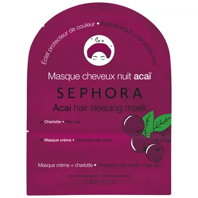 Sephora Acai, Hair Sleeping Mask (Maska chroniąca blask i kolor)