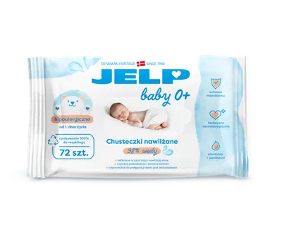 Jelp Baby 0+, Hipoalergiczne chusteczki nawilżane