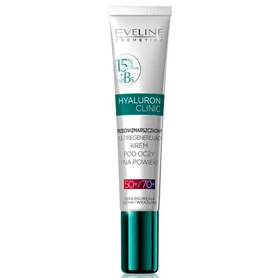 Eveline Cosmetics Hyaluron Clinic, Przeciwzmarszczkowy multiregenerujący krem pod oczy i na powieki 50+/70+