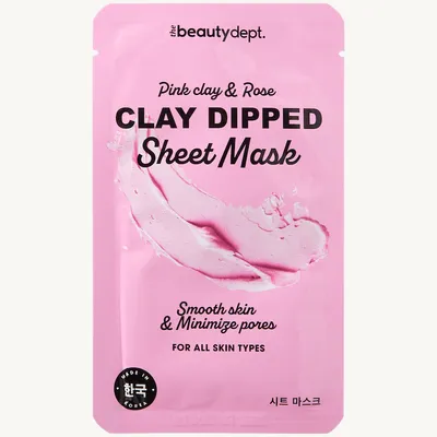 The Beauty Dept. Pink Clay & Rose Clay Dipped Sheet Mask (Maska w płachcie)