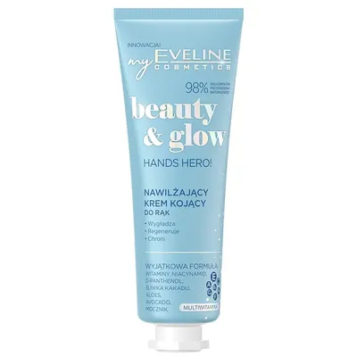 Eveline Cosmetics Beauty & Glow, Nawilżający krem kojący do rąk `Hands Hero!`