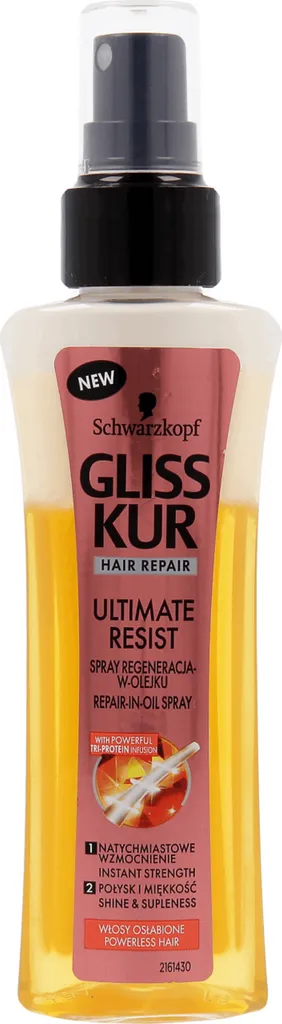Schwarzkopf Gliss Kur Ultimate Resist, spray do włosów 'Eliksir - regeneracja w olejku dla włosów osłabionych'