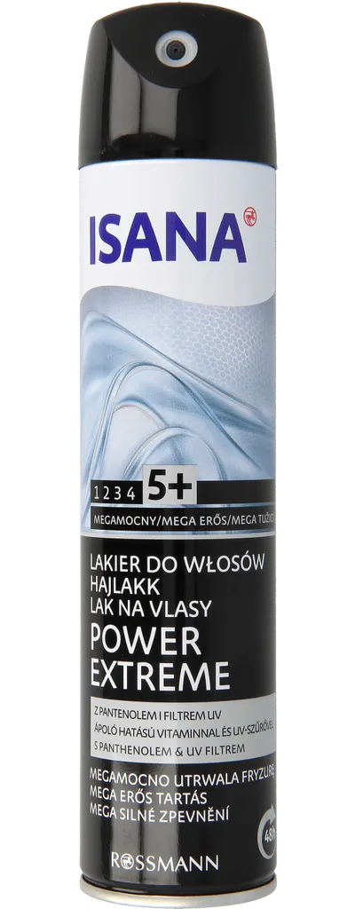 Isana Hair, Power Extreme Haarspray (Spray do włosów extramocny)