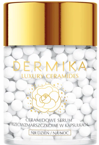 Dermika Luxury Ceramides, Ceramidowe serum przeciwzmarszczkowe w kapsułkach na dzień i na noc