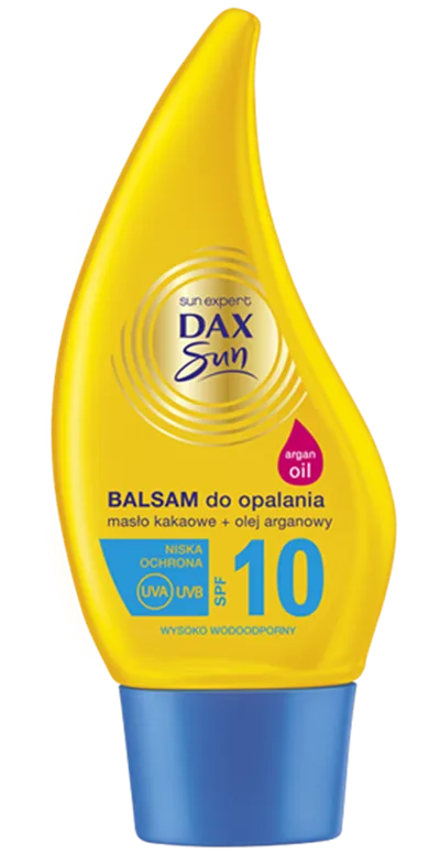 Dax Sun Balsam do opalania z masłem kakaowym i olejem arganowym SPF 10