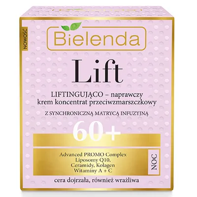 Bielenda Lift, Liftingująco - naprawczy krem koncentrat przeciwzmarszczkowy 60+ na noc