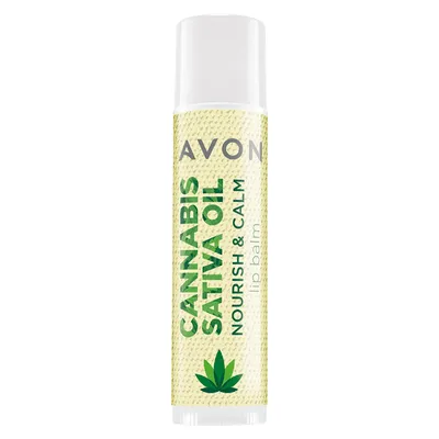 Avon Cannabis Sativa Oil Nourish & Calm Lip Balm (Balsam do ust z olejem konopnym)