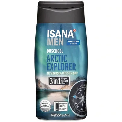 Isana Men, Arctic Explorer Duschgel 3 in 1 (Żel pod prysznic 3 w 1)