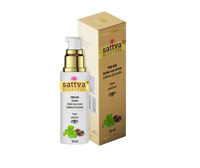 Sattva Ayurveda Pro-Age, Under Eye Cream, Coffeine & Centella (Krem pod oczy z kofeiną i centellą)