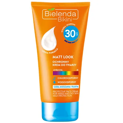 Bielenda Bikini, Krem do twarzy udoskonalający SPF 30 cera mieszana/tłusta 'Matt look'