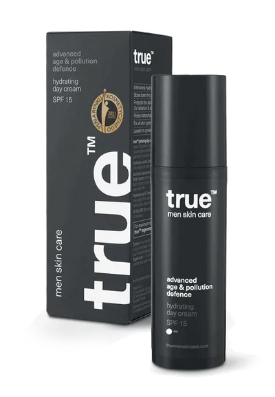 True Men Skin Care Advanced Age & Pollution Defence, Hydrating Day Cream SPF 15 (Krem nawilżający)