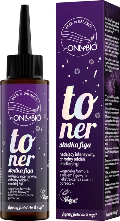 OnlyBio Hair In Balance, Słodka Figa, Toner nadający intensywny, chłodny odcień słodkiej figi