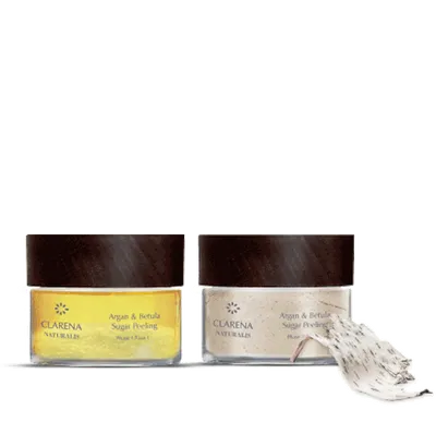 Clarena Natur Line, Argan & Betula Sugar Peeling (Naturalny peeling dwufazowy)