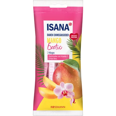 Isana Mango Exotic Damen Einwegrasierer 2-Klingen (Damska jednorazowa maszynka do golenia z podwójnym ostrzem)